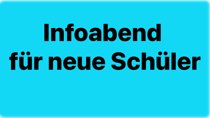 Informationsabend für Eltern von übertrittswilligen Schülern